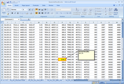 Regression Testing Output